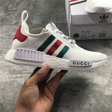 gucci x adidas nmd r1 primeknit|Adidas X Gucci white.